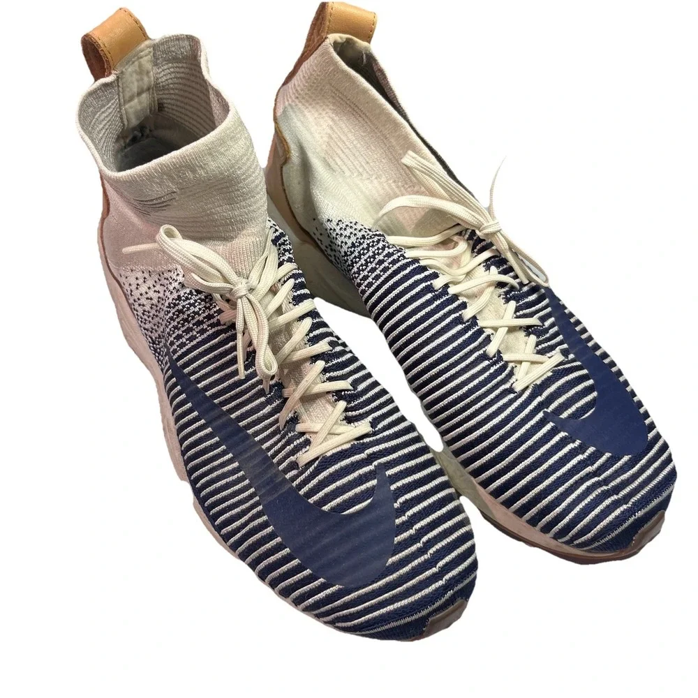 Nike Zoom Mercurial XI Flyknit Shoes Men 10 Sail College Navy Sneaker 844626-101
